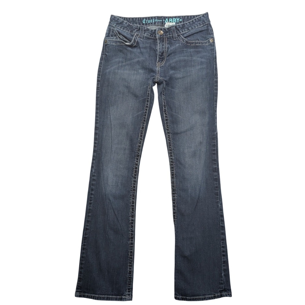 Cruel Denim Abby Jeans Womens 29/7 L Dark Wash Bootcut Contrast Stitch